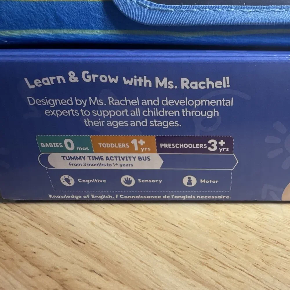 Ms Rachel Tummy Time Activity Bus Foldable Play Mat Mirror Sensory Baby Toy NIB